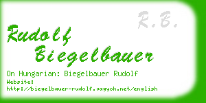 rudolf biegelbauer business card